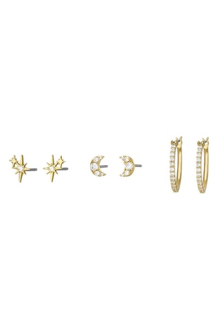3 paires de boucles d’oreilles Doré