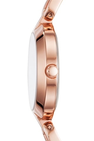 Montre à quartz en acier - Doré rose