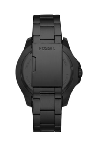 Montre à quartz en acier Noir