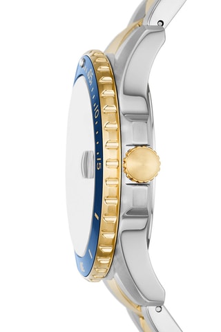 Montre à quartz en acier - Argenté et doré
