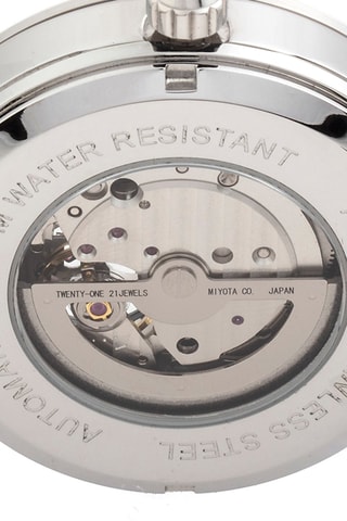 Orologio automatico in pelle Rudolf - Nero e argentato