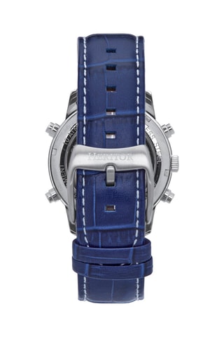 Orologio automatico in pelle Wilhelm - Blu e bianco