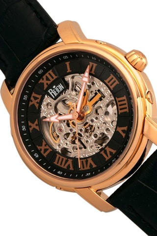Orologio automatico in pelle Kahn - Nero