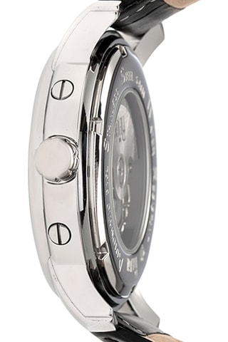 Orologio automatico in pelle Kahn - Nero e argentato