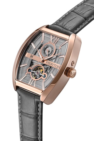 Orologio automatico in pelle Masterson - Heritor Automatic - Grigio