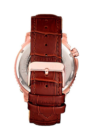 Orologio automatico in pelle - Marrone e dorato rosa