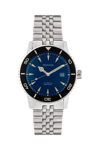 Orologio automatico in acciaio - Argentato e navy
