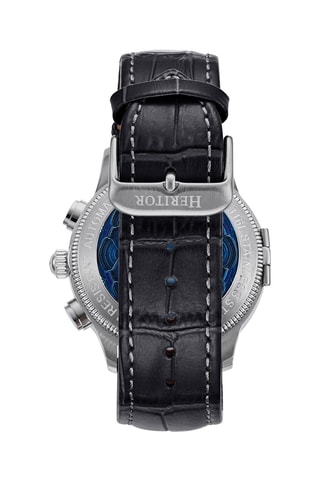 Orologio automatico in pelle Apostle - Nero e argentato
