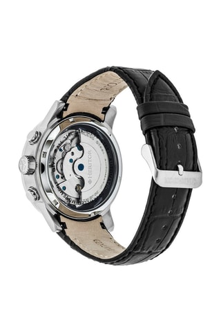 Orologio automatico in pelle Hamilton  -  Nero e argentato