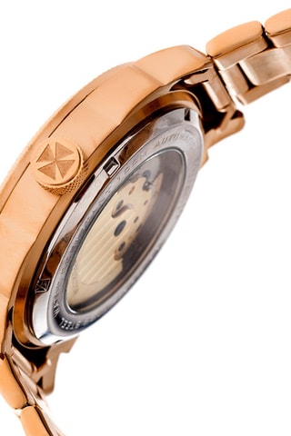 Orologio automatico in acciaio Helmsey Dorato rosa e nero