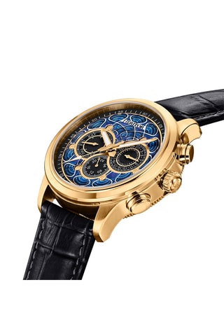 Orologio automatico in pelle Apostle - Nero e dorato