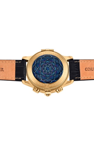 Orologio automatico in pelle Apostle - Nero e dorato