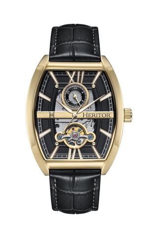 Orologio automatico in pelle Masterson - Heritor Automatic - Nero