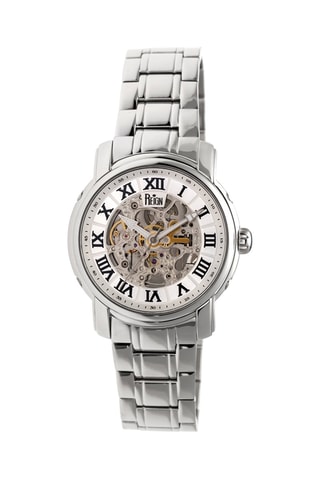 Orologio automatico in acciaio Kahn Argentato e bianco