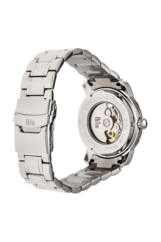 Orologio automatico in acciaio Kahn Argentato e bianco