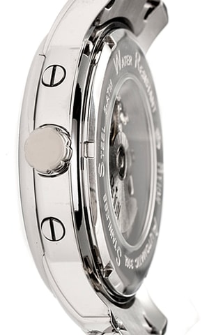 Orologio automatico in acciaio Kahn Argentato e bianco
