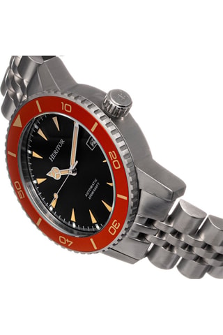 Orologio automatico in acciaio - Argentato e arancione