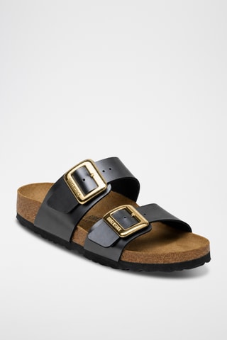 Mules Sydney Cushion Buckle - Preto