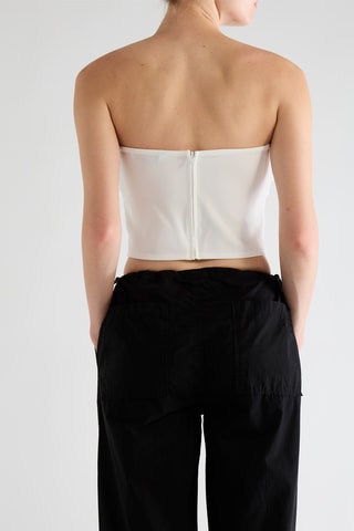 Bustier crop top - Wit