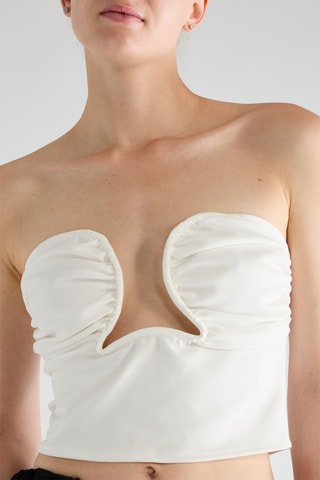 Bustier crop top - Wit