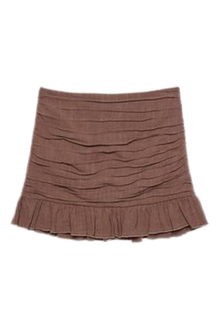 Minirok Hoge Taille - Bruin