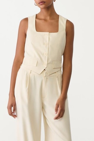 Mouwloos Vest - Beige