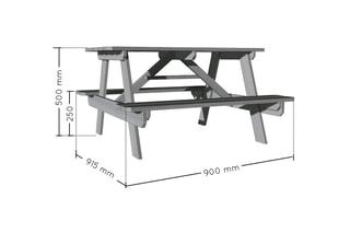 Table de pique-nique - Dès 18 mois - 90 x 91,5 x 50 cm