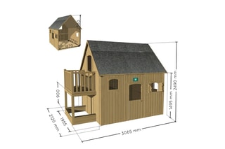 Cabane Duplex - Dès 3 ans - 306 x 212 x 249 cm