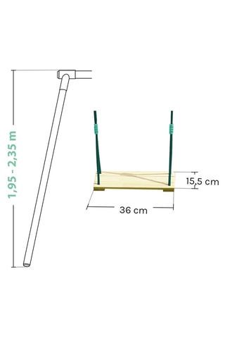 Balançoire en bois - De 3 à 12 ans