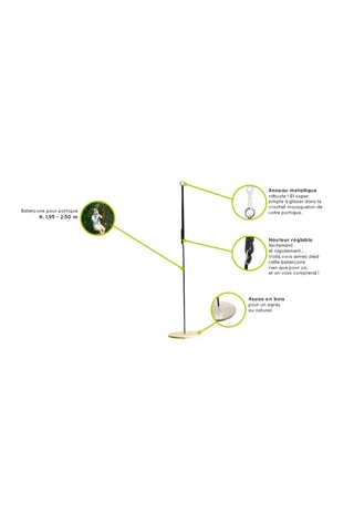 Disque de balançoire en bois - De 3 à 12 ans