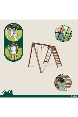 Aire de jeux en bois Tristan - De 3 à 12 ans