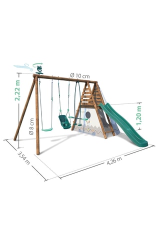 Station de jeux extérieure en bois Camelia - De 3 à 12 ans