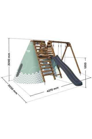 Aire de jeux en bois Apollon  - De 3 à 12 ans