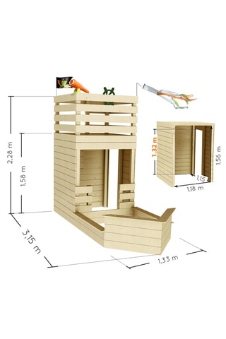 Cabane de jardin en bois Pirate - De 3 à 12 ans