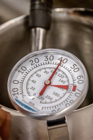 Thermomètre à mousser le lait en acier inoxydable