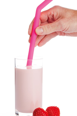 6 pailles en silicone