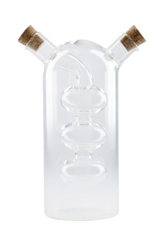 Botella para aceite y vinagre 2 en 1 - 12,5 x 6,5 x 16,3 cm