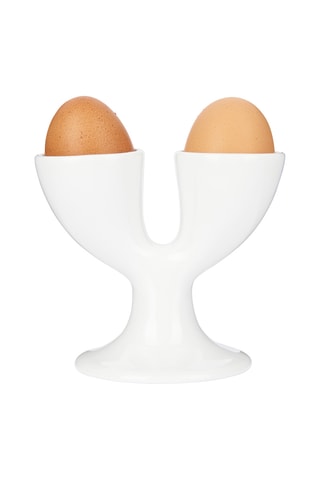 Huevera doble de porcelana - 8,6 cm