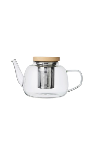 Tetera de vidrio de borosilicato y haya - 1,2 l
