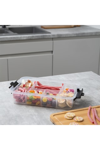 Fiambrera sin BPA con tapa de bambú - 33 x 20 x 7,5 cm