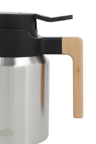 Cafetera isotérmica de acero inoxidable y haya - 1,2 l
