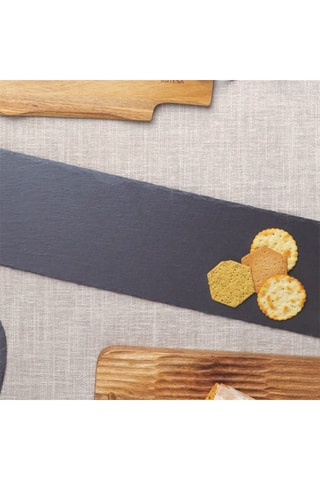 Plateau de service en ardoise et cuivre - 60 x 15 cm