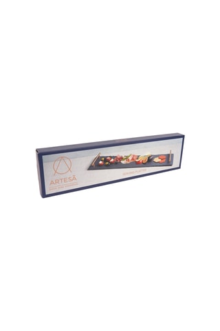 Plateau de service en ardoise et cuivre - 60 x 15 cm
