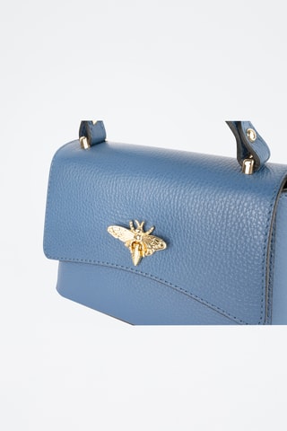 Bolso de piel Mathilde - Azul