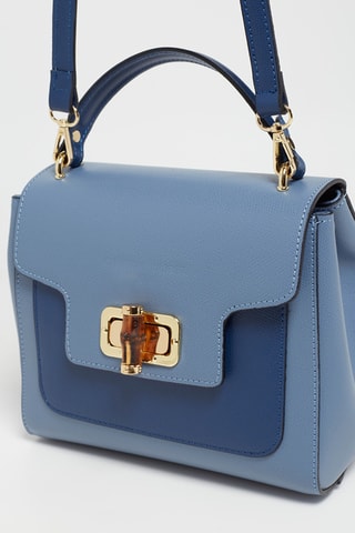 Bolso de piel Tia - Azul claro