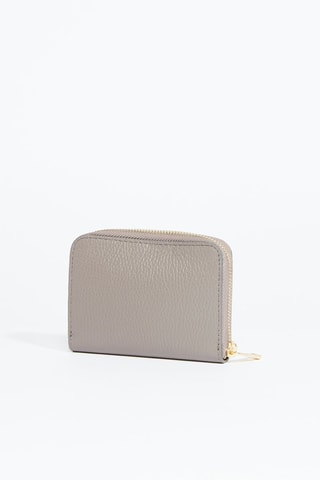 Cartera de piel Jaida - Gris