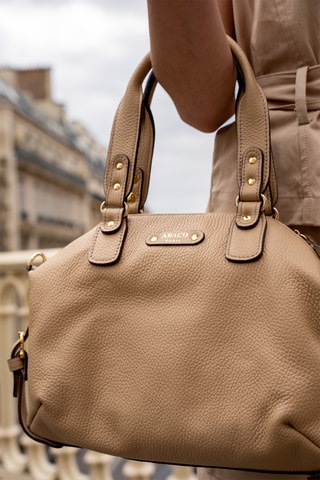 Bolso de piel Mini Odelia - Nude