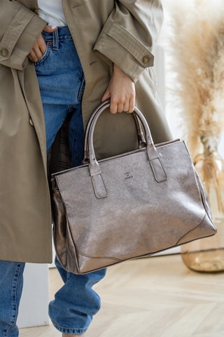 Bolso de piel Myra - Rosa dorado