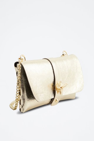 Bandolera de piel Ivy - Dorado