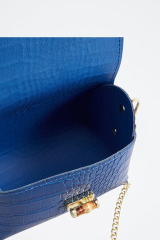 Bolso de mano de piel Etienne - Azul